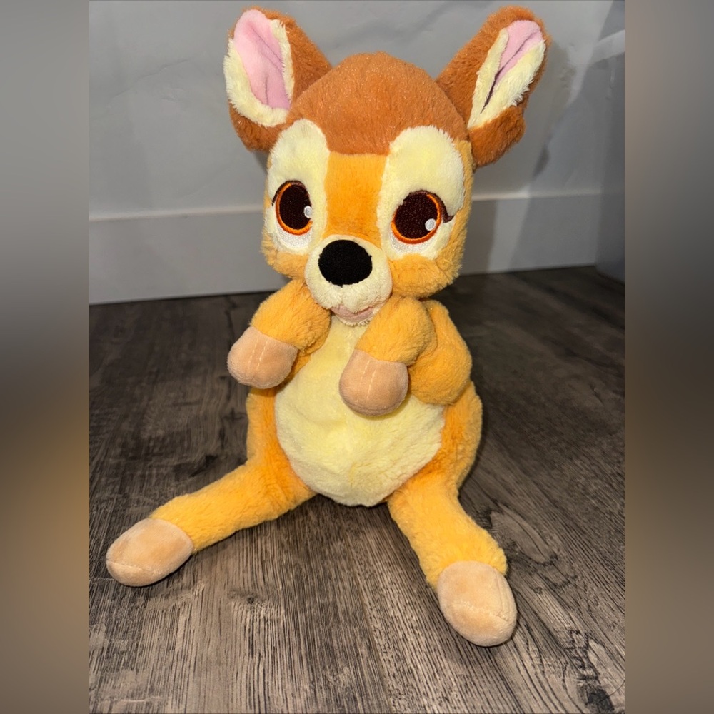 Disney Parks Baby Sitting Bambi Deer Plush Stuffed Animal Soft Toy 12" Toy